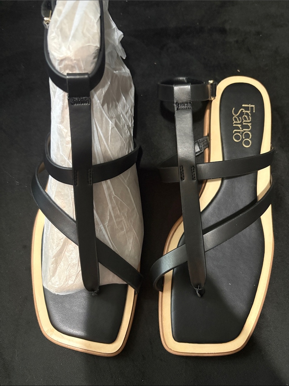Franco Sarto Strappy T-Back Women’s Sandals - Picture 6 of 7